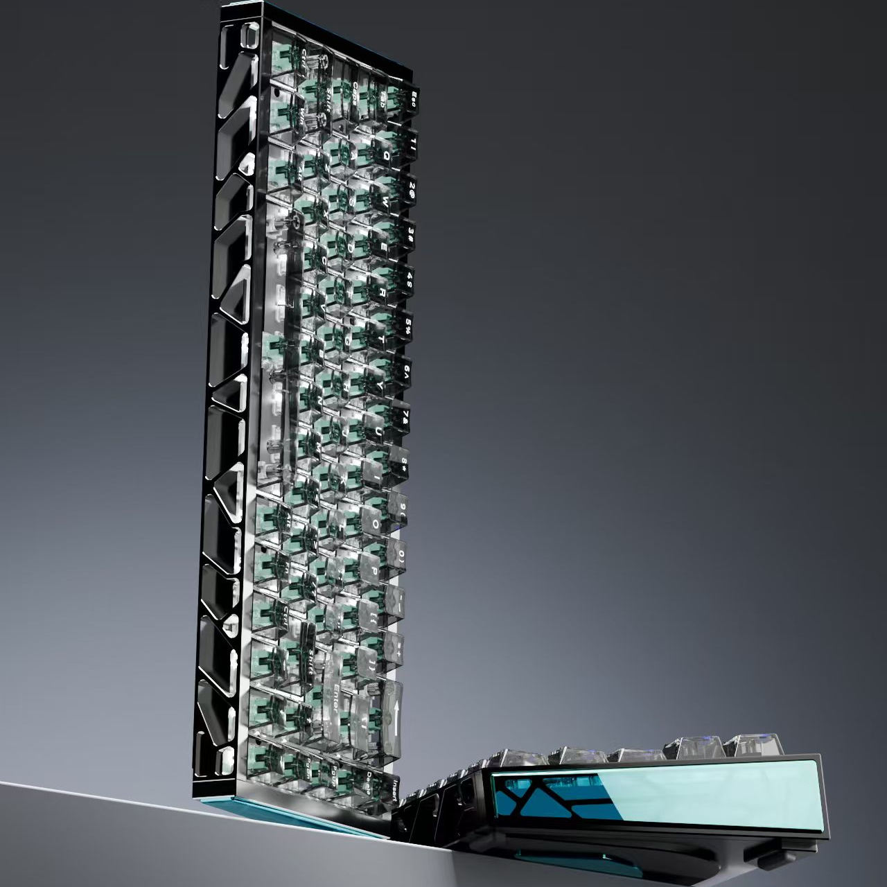 UK68 Pro铝合金磁轴键盘高性能电竞游戏热插拔等高线透明神器充电